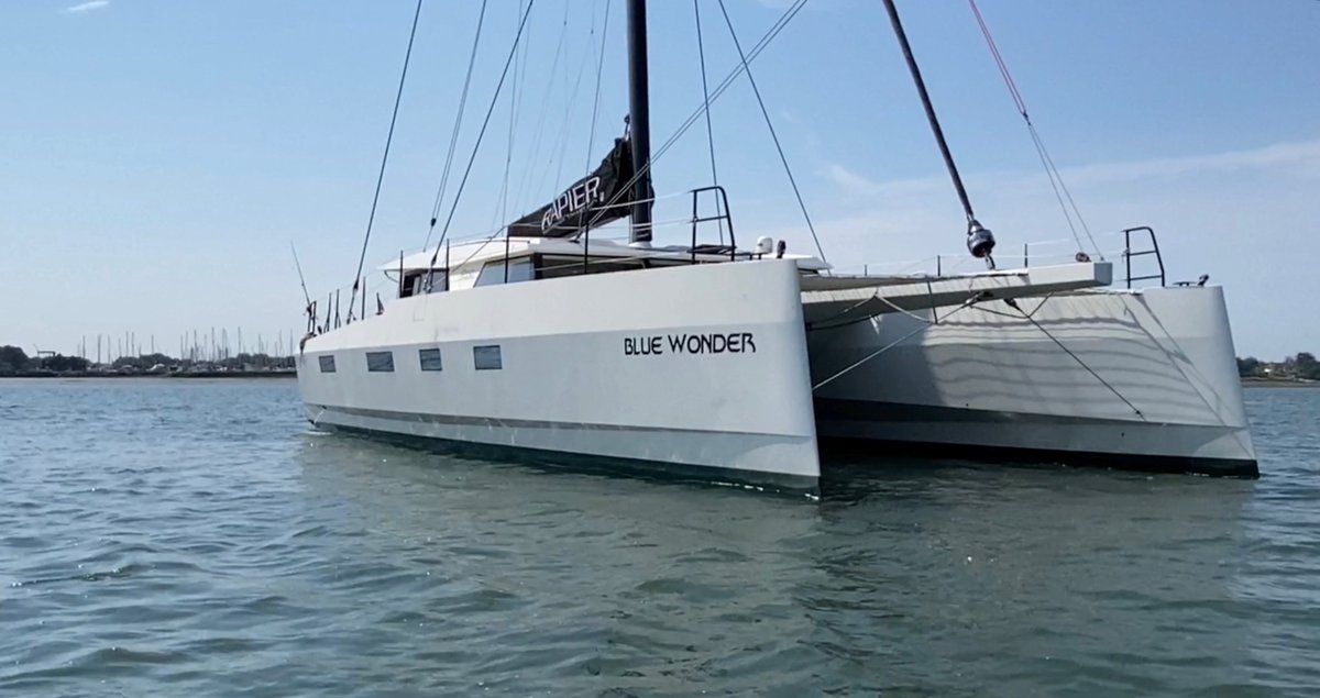 Broadblue's tweet photo. FOR SALE: The Rapier 550 from Broadblue. This boat is currently in the Caribbean and is for sale. How does a season cruising the islands sound? To make it a reality see the Multihull World listing here https://t.co/HpkM6IvvKi https://t.co/rGvpfkn62U