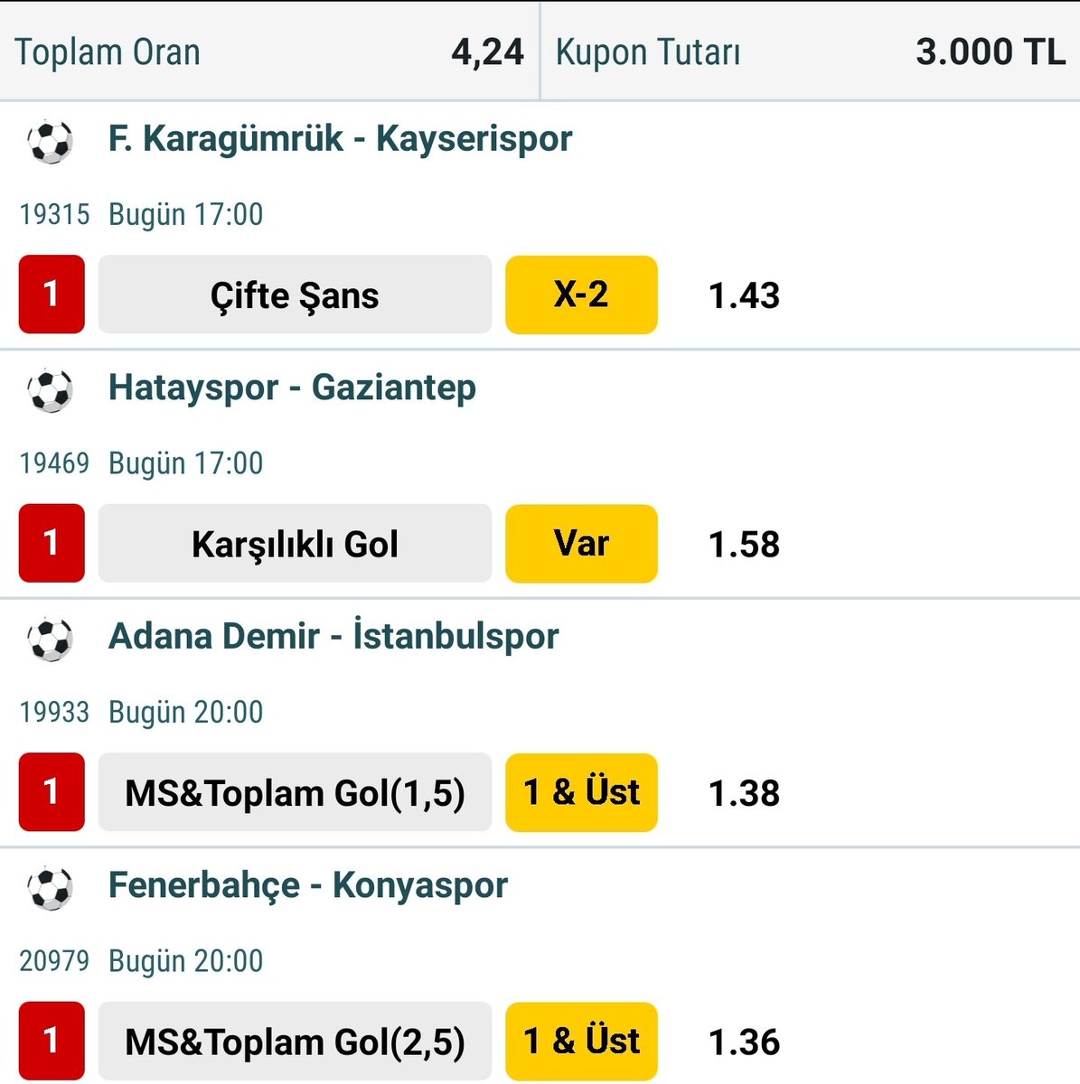 Süperlig kuponu 👍
