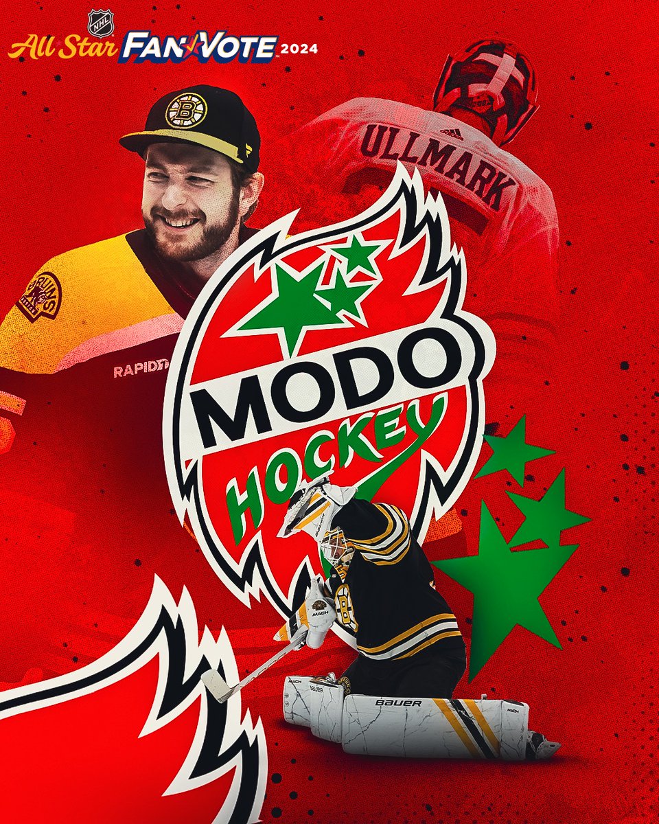 MoDoiter! Nu skickar vi Linus Ullmark till #NHLAllStar-helgen! 🌟

Alla röster på X, kommer idag räknas som dubbla röster! Så retweeta detta inlägg och kommentera "Linus Ullmark - #NHLAllStarVote" 🇸🇪

<a href="/MoDo_Hockey/">MoDo Hockey</a> | <a href="/NHLBruins/">Boston Bruins</a> | #LinusUllmark