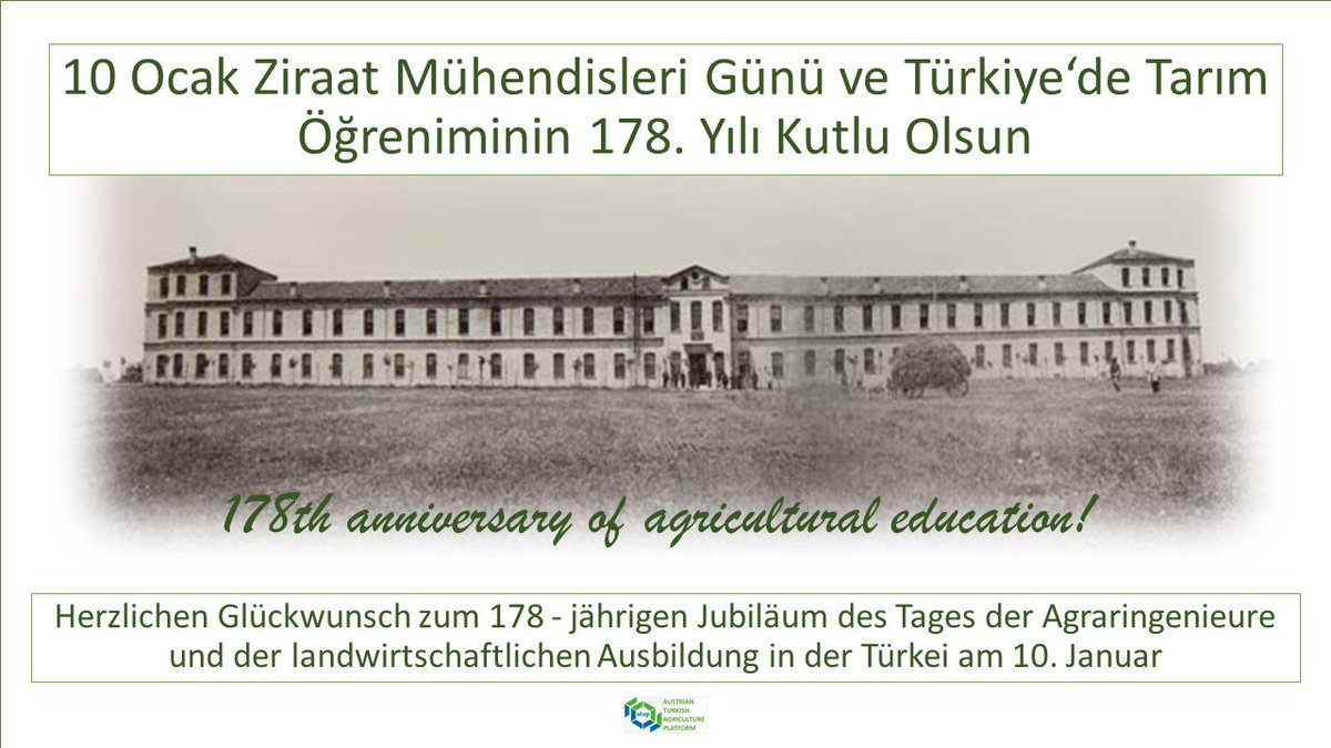 Tüm meslektaşlarımın 10 Ocak Ziraat Mühendisleri Günü ve Türkiye‘de Tarım Öğreniminin 178. Yılı Kutlu Olsun ! 💚🌾🐂🐑☘️🍇🍎