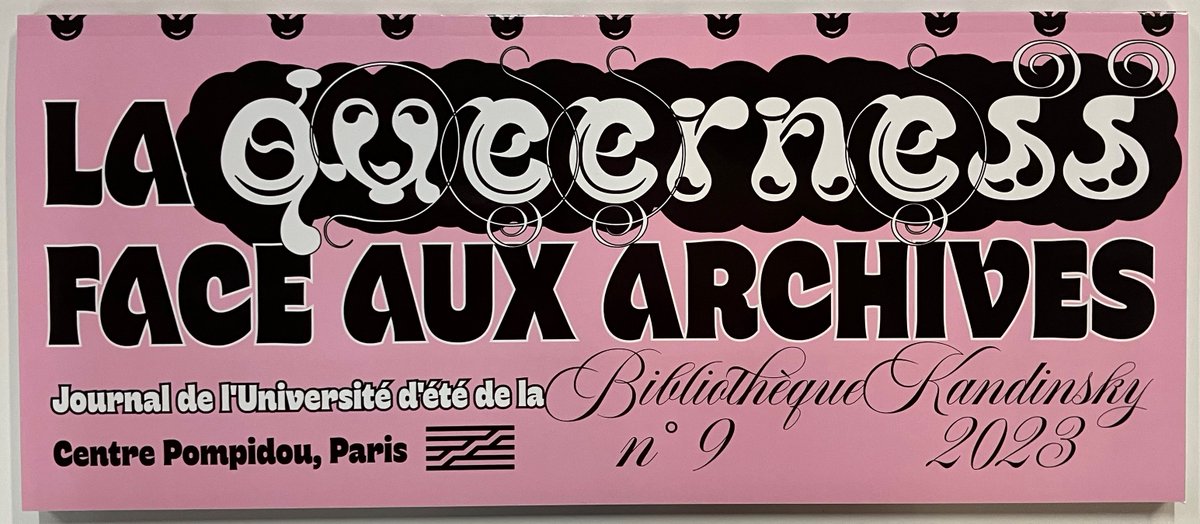 PompidouRsearch's tweet photo. Ce jeudi 11 jan à 18h30, assistez au lancement du sensationnel Journal de l'Université d'été de la Bibliothèque Kandinsky n°9 : "La queerness face aux archives" !
Conception graphique par Roxane Maillet (#ByeByeBinary)
Toutes les infos👉https://t.co/AXu5icX5Fa https://t.co/KLdbBItsJA