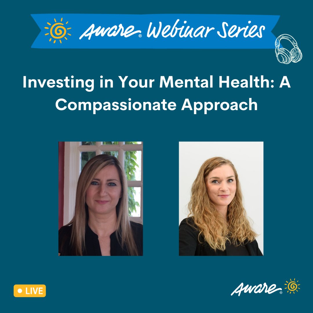 Aware's tweet photo. You can now watch our January webinar, where we explore compassionate ways to invest in your #mentalhealth in 2024 👉 https://t.co/HVVJRfID8t

We were delighted to be joined by Breege Leddy (Sleep Therapist), and Anna Czuczman (Counselling Nutritional Psychologist). https://t.co/PDNP0ZuVIT