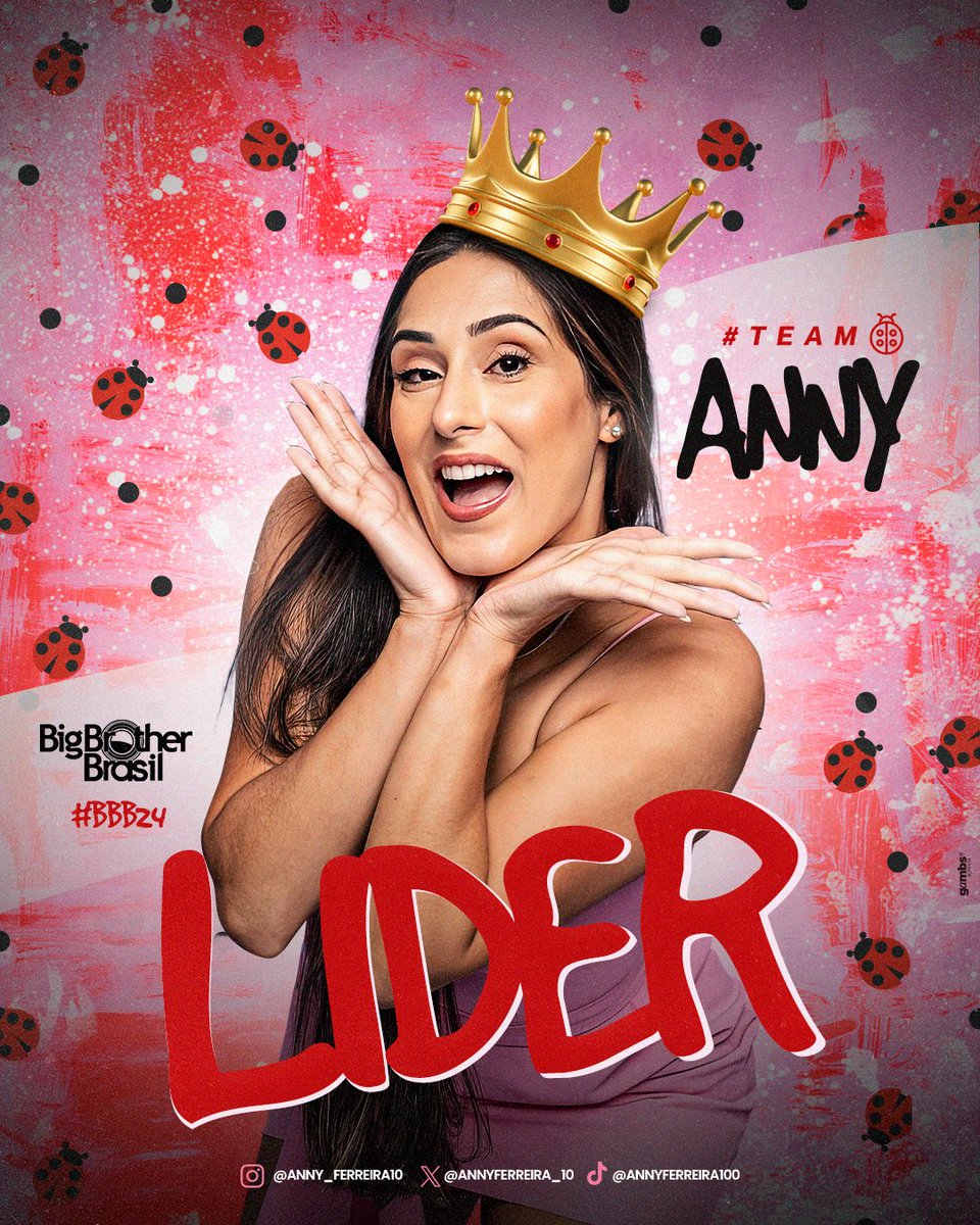 LidiaSDESIGN's tweet photo. @annyferreira_10 😍🐞🐞 Nossa lider #BBB24 #TeamAnny https://t.co/O1rpS0lEwV