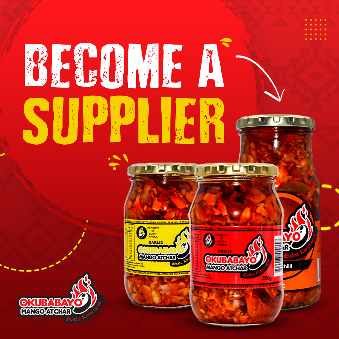 okubabayo's tweet photo. Our product line is focused on the bulk production of the tastiest mango atchar. 

Contact us Today!
☎️ +27 10 312 5004
📧 info@okubabayo.co.za
🌎 https://t.co/bbM4jzQUHI
📍Unit 17 Nicholls Park, 19 Nicholls Street, Chamdor, South Africa, 1754

#achar #chilli #spicyfood #Mango https://t.co/CsHeVtiYy5