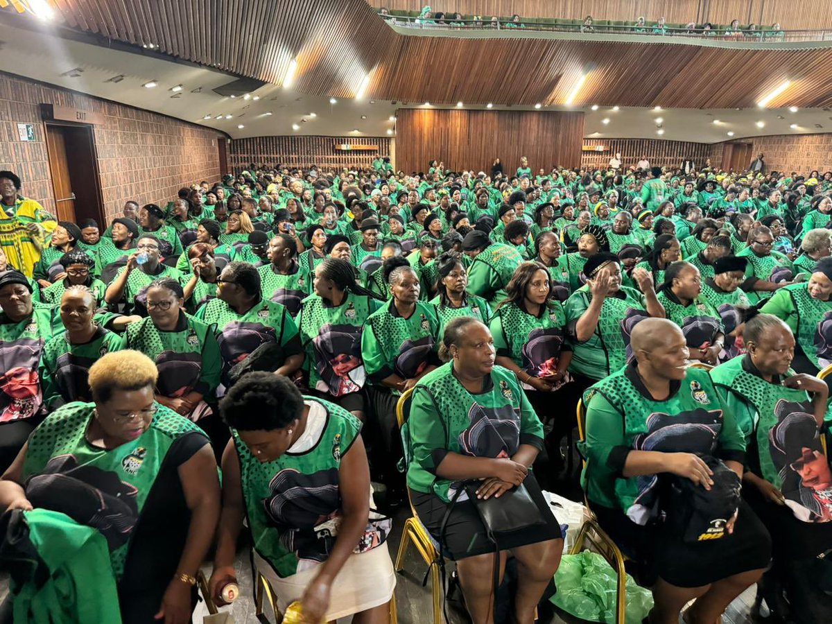 ANCWLeague's tweet photo. IN PICTURES: ANCWL President Cde Sisisi Tolashe addressing at the Winnie Madikizela-Mandela Brigade Launch and Robbing Ceremony in Emalahleni Civic Centre, Emalahleni, Mpumalanga. 

#ANC112 #ANCWL #112YearsOfTheANC https://t.co/F7MwZERhY5