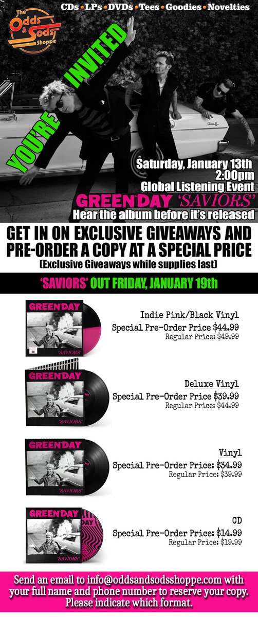Green Day ‘Saviors’ Listening Event!