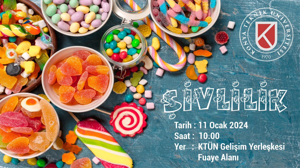 ktunsks's tweet photo. Mübarek Üç Ayların gelişiyle Konya’mızda büyük bir heyecan oluşturan “Şivlilik” geleneği, kapsamında Üniversitemizde kutlanacak olan Şivlilik etkinliğine tüm personel ve öğrencilerimizi bekliyoruz. 
🗓11 Ocak 2024
🕝10.00
📍KTÜN Gelişim Yerleşkesi Fuaye Alanı
@oncelik 
@KTUNEDU https://t.co/fbruH9JxDa