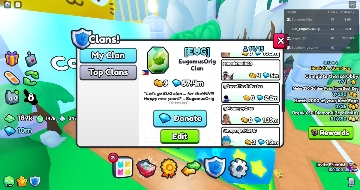 EugamusOrig2's tweet photo. Yes! Another 1 point from @madzmaia23 Congratulations! 🥳
#PetSimlator99 @BuildIntoGames
#EUG clan 9 points
@Sage_Away @njthesimulator @TryHardJason454 #Mommy_Orca #Orca_Big #0msk1rt #EugamusOrig #EugamusOrig1 #JohnNorween #EogAlt_36 #Joy_AnneS #MommyyOrca #SweetToothPastes https://t.co/XXDFunh8FG