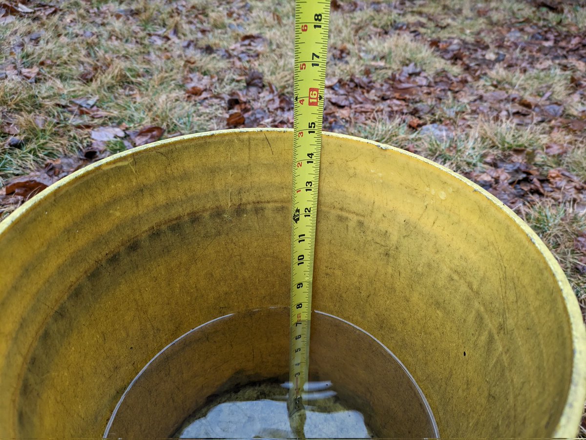 January 10, 2024. ~7" in rain bucket, west Cranston RI #wx <a href="/WX1BOX/">SNE Amateur Radio Skywarn</a> <a href="/NWSBoston/">NWS Boston</a>