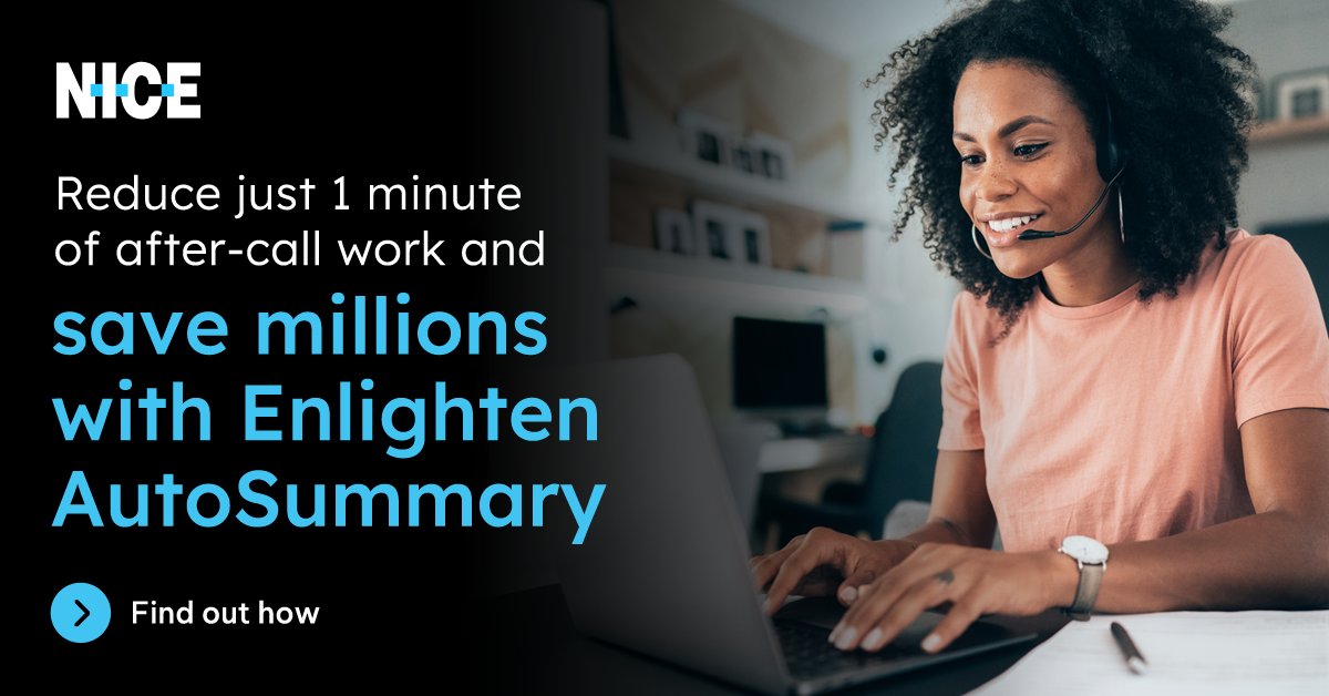 Jstoyano's tweet photo. Still relying on your agents to type up notes for every call?

Most agents don’t like this manual task. It’s also costly &amp; time-consuming.

With Enlighten AutoSummary, it’s possible to save time &amp; money with generative AI-powered notetaking.

Learn more > https://t.co/CjUlxHWKfU https://t.co/JR1BHOn79B
