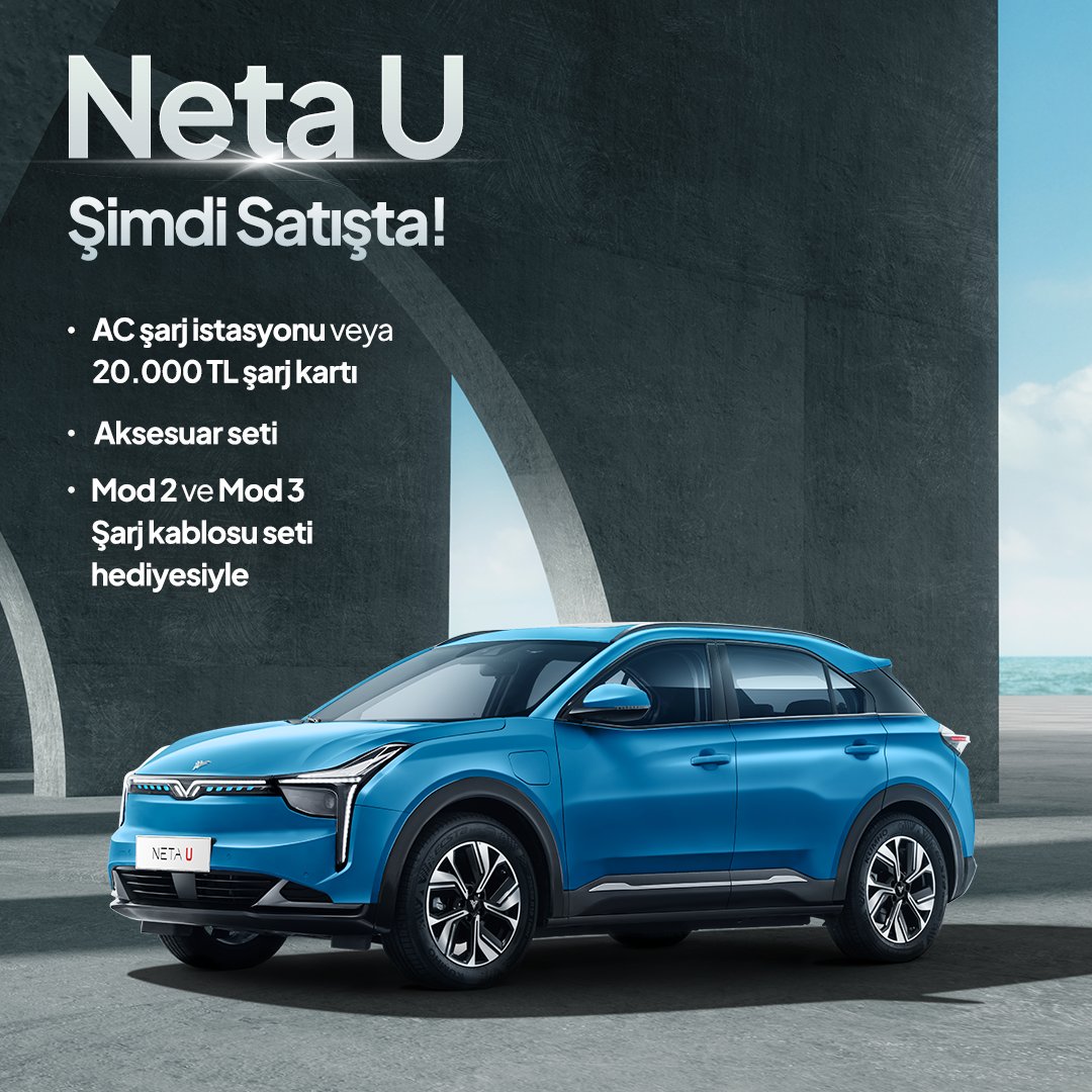 netaautotr's tweet photo. Dünyada en çok satan ilk 10 elektrikli otomobil markasından biri olan Neta, artık Türkiye’de satışta. https://t.co/yxPgUJABJH