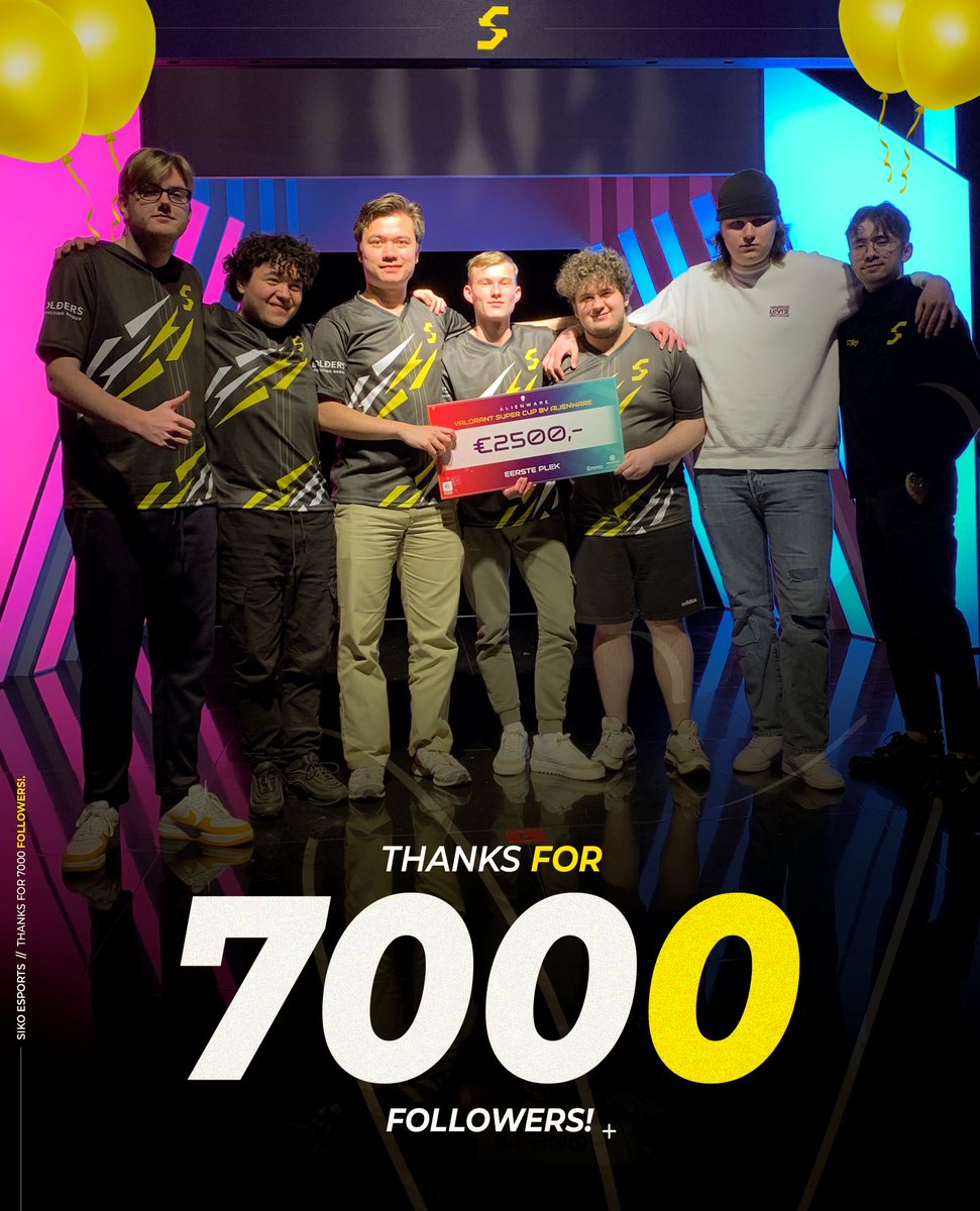 SikoEsports's tweet photo. Another milestone achieved 🥳

Thanks to all of our followers for helping us reach 7000 followers! We appreciate it and can't wait to show every single one of you what we have planned for 2024 🏆

#BeSiko https://t.co/ctCOTefkHL