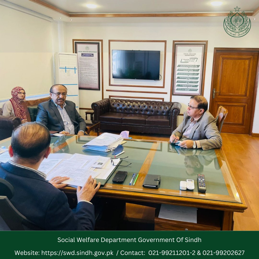 Swdsindh's tweet photo. A meeting of minds for child protection! Chaired by Secretary SWD, the session with DG SCPA, Additional Secretary SWD, Director (OPS) SCPA, and Assistant Director SCPA delved into crucial matters at the Sindh Child Protection Authority. https://t.co/BefJJHlz9n