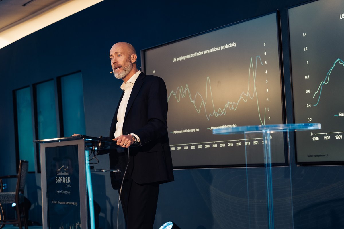 skagenfondene's tweet photo. “Stock market dispersion is beginning to rise which means active managers have more opportunities to create alpha than they have had for decades. Now is the time to give stock pickers a chance.” @stuartkirk__ #skagenconference
📷Ilja C. Hendel https://t.co/uCjmPP0SWN