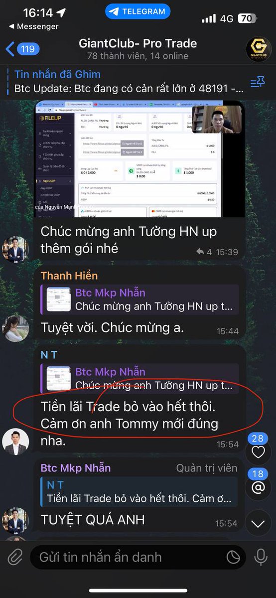 NhanTran8989's tweet photo. Chiến lược thông minh của GiantClub.

TT tăng hay giảm gì đều ko ảnh hưởng đến ae GiantClub!
#Protrade 
#Giantclub
#Cryptocurency https://t.co/8zmpZzC90b