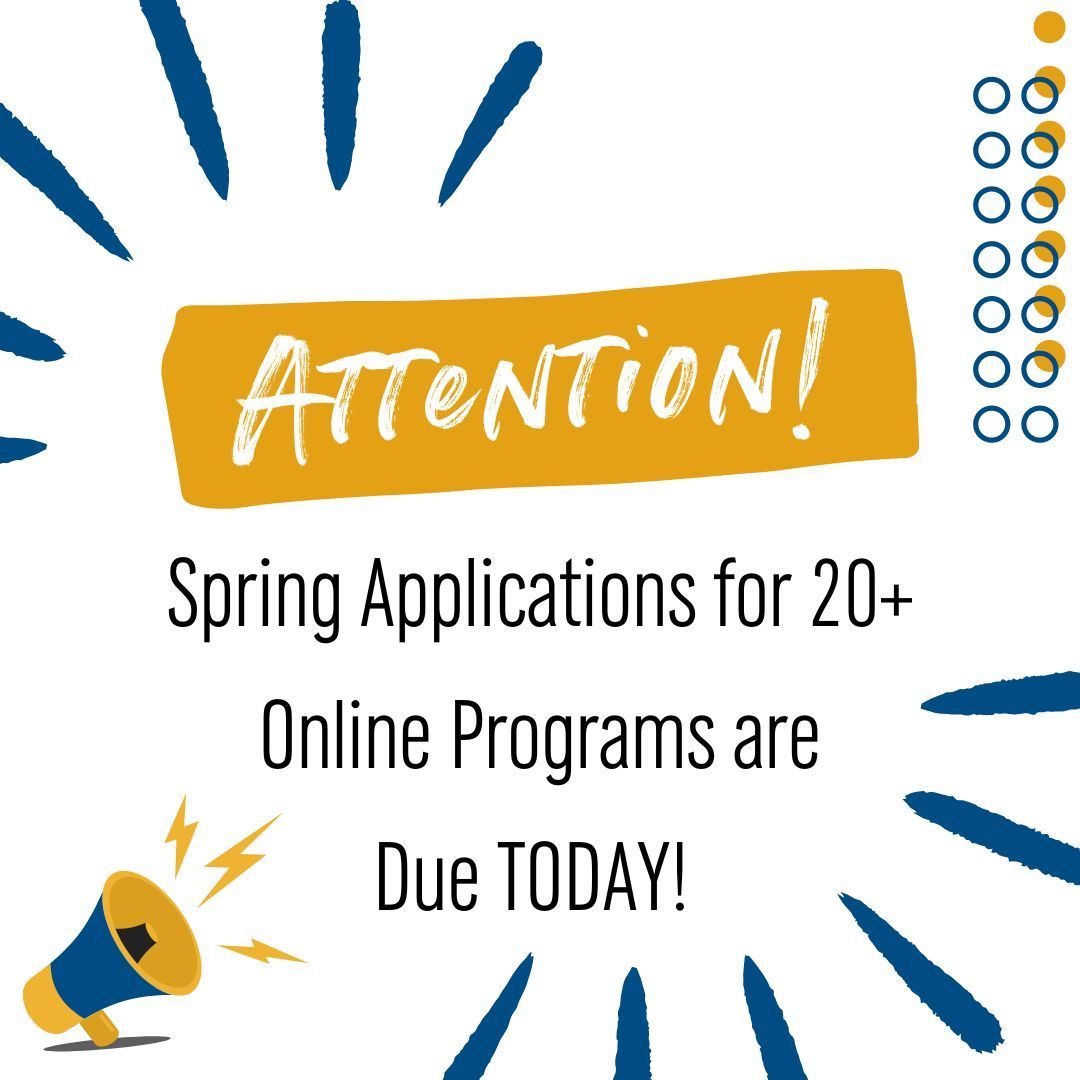 UNKOnline's tweet photo. 📢 📢 Last call, Lopers!! Get your graduate program applications in tonight to begin your future as a UNK grad student! 🤘 🎓
#bebluegoldbold #masterit https://t.co/fFOzFZRLGi