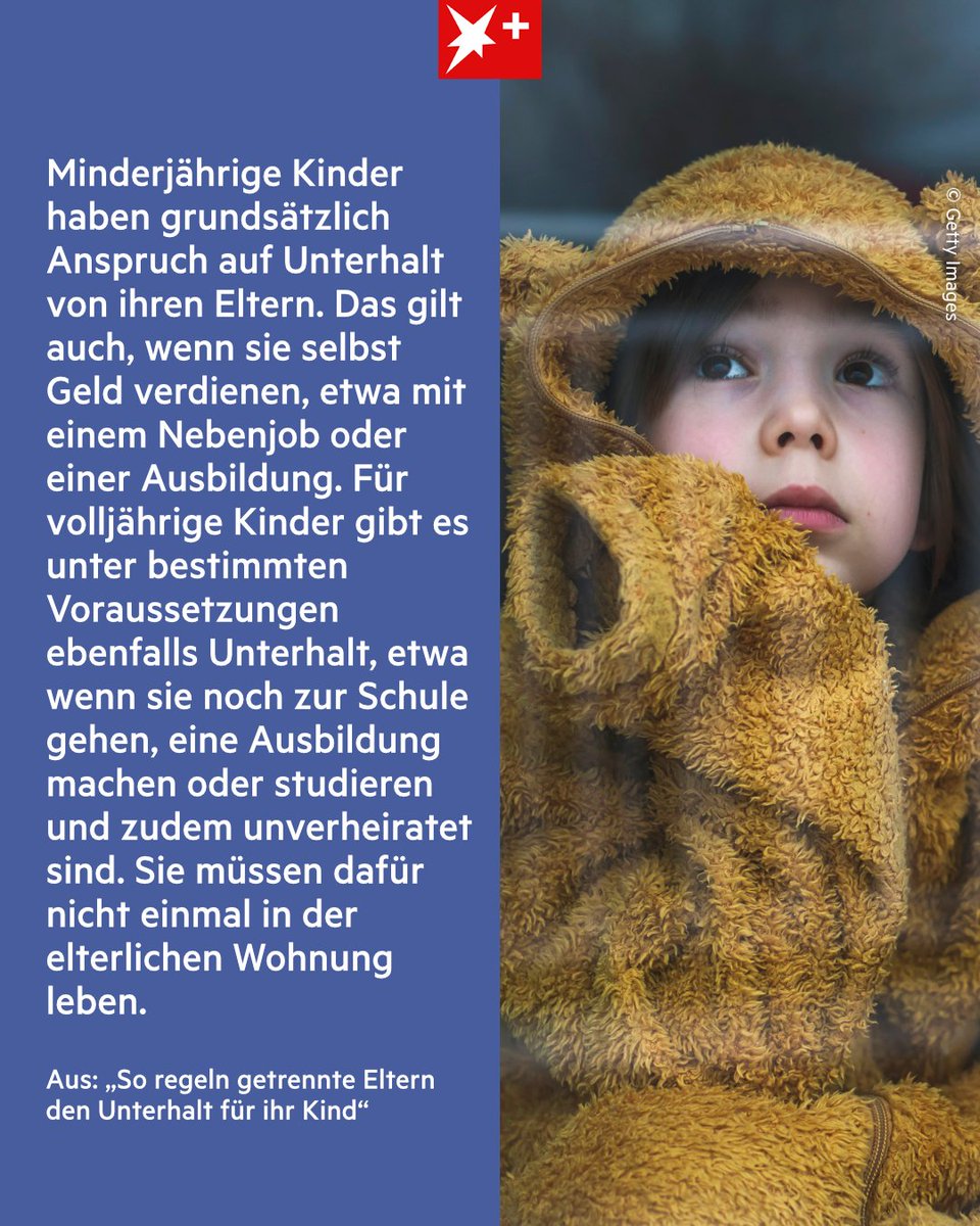sternde's tweet image. #Eltern müssen für ihre Kinder auch nach der #Scheidung finanziell aufkommen. Welcher Elternteil wie viel #Unterhalt zahlt, richtet sich nach dem Wohnort und Alter des Kindes und dem Einkommen der Eltern. Wir haben alle Infos für euch zusammengefasst: stern.de/34345730