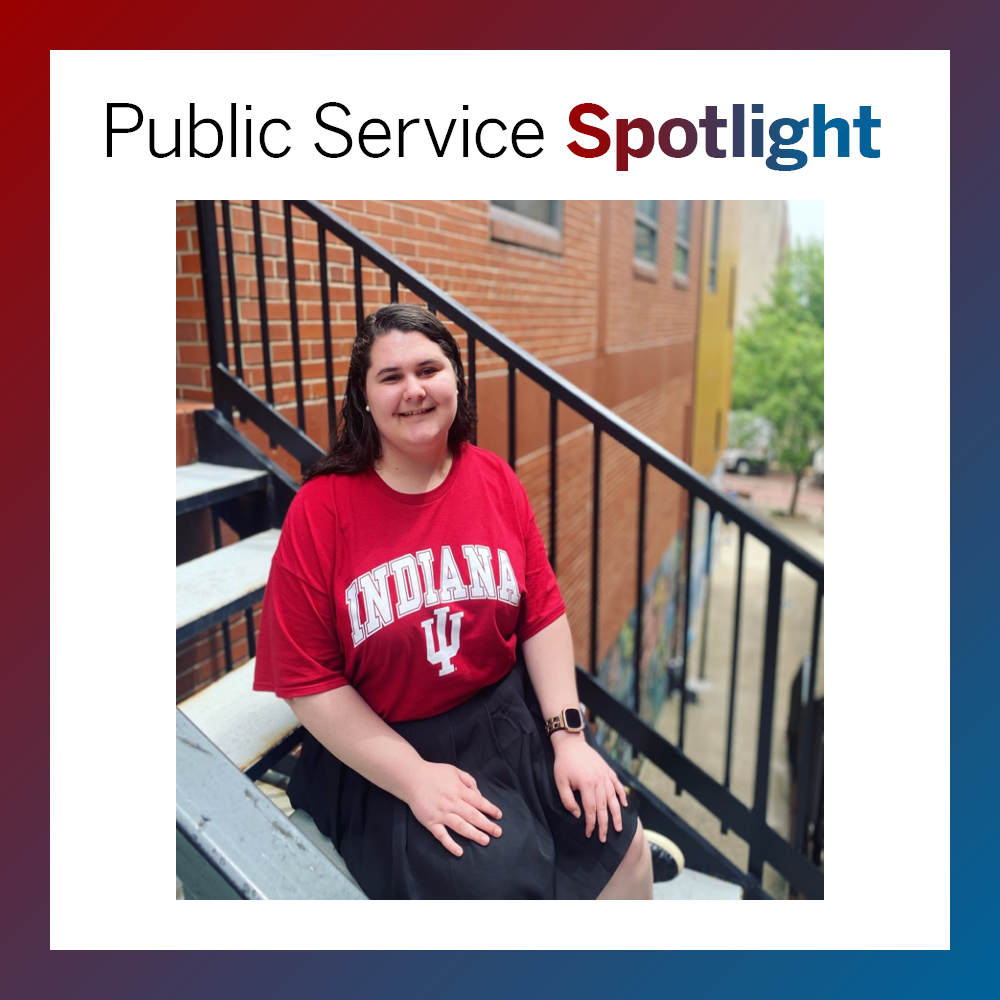 As an O’Neill Service Corps Fellow, MPA student Adele Allen is working with the Hoosier Hills Food Bank. Adele shared, “Public service is everything to me. It's my goal to help people with my future career, and I am able to do that currently at the HHFB.' #iuoneill