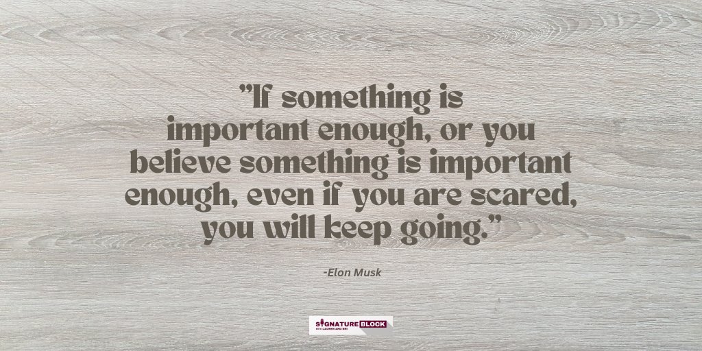 BlockCadilac's tweet photo. "🔶""If something is important enough, or you believe something is important enough, even if you are scared, you will keep going.""✨ 
-Elon Musk
-
-
#believe #determination #successful #prepare #fulfillment #hope #chance #comfort #greater https://t.co/FMWABfgXid