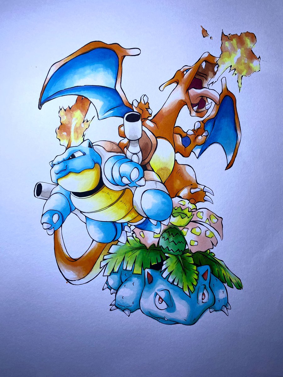 bradentan6's tweet photo. #ポケットモンスター #繪 #pokemon #pokemonfanart #PokemonGOCommunityDay #blastoise #copic #color #colour #fanart #art #artwork #illusrtation #venusaur #charizard #lizardon https://t.co/omjM3H56Su