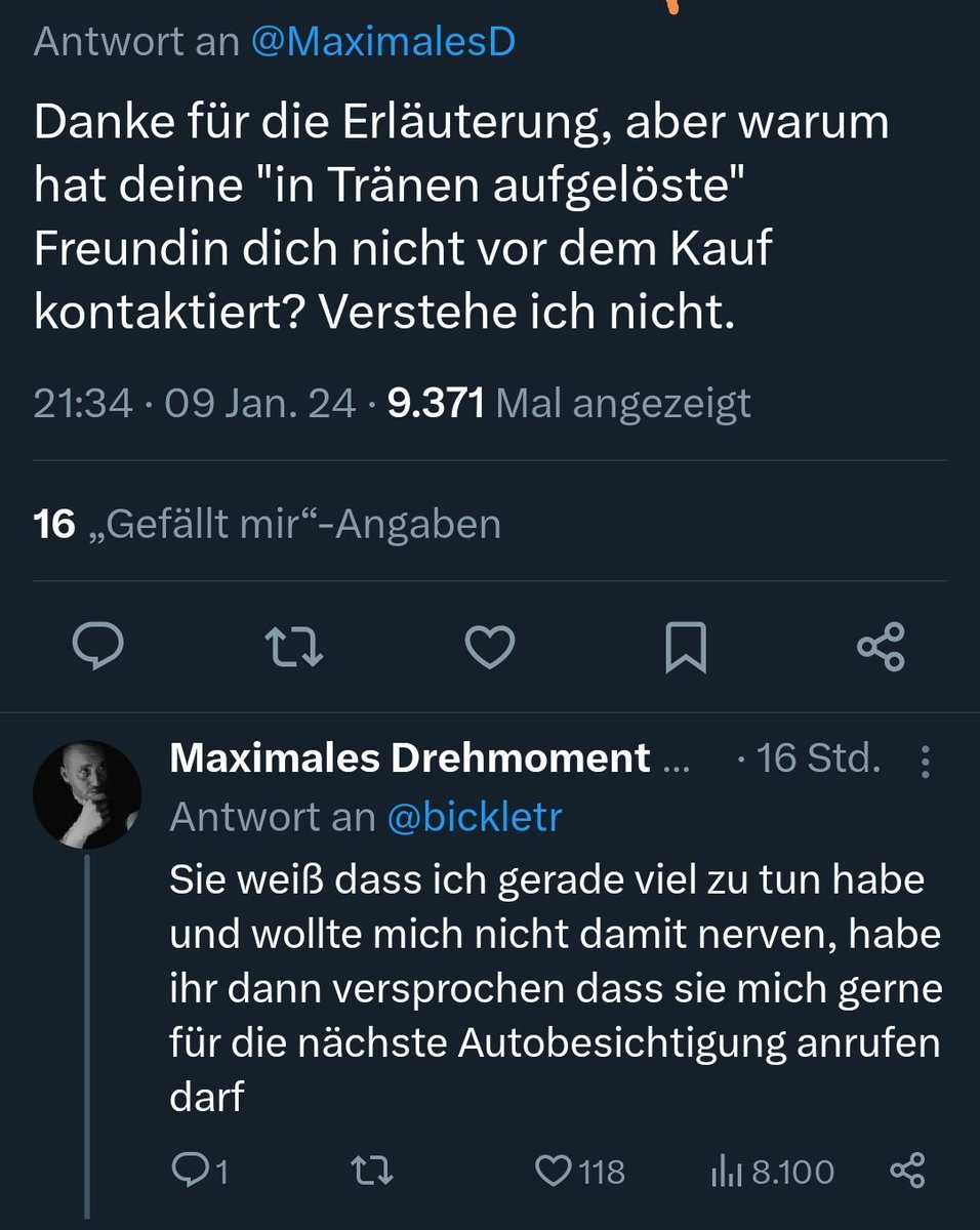 Und mit so einer simplen Frage, liebe Kinder, zerlegt man eine ausgedachte Geschichte.

Wer wenig Zeit hat, der schreibt keine 3x7 Threads.
Man gibt von dem für sich  gedachten Spendenerlös, der 300% über Ziel war bevor er geschlossen wurde, evtl mal was ab.