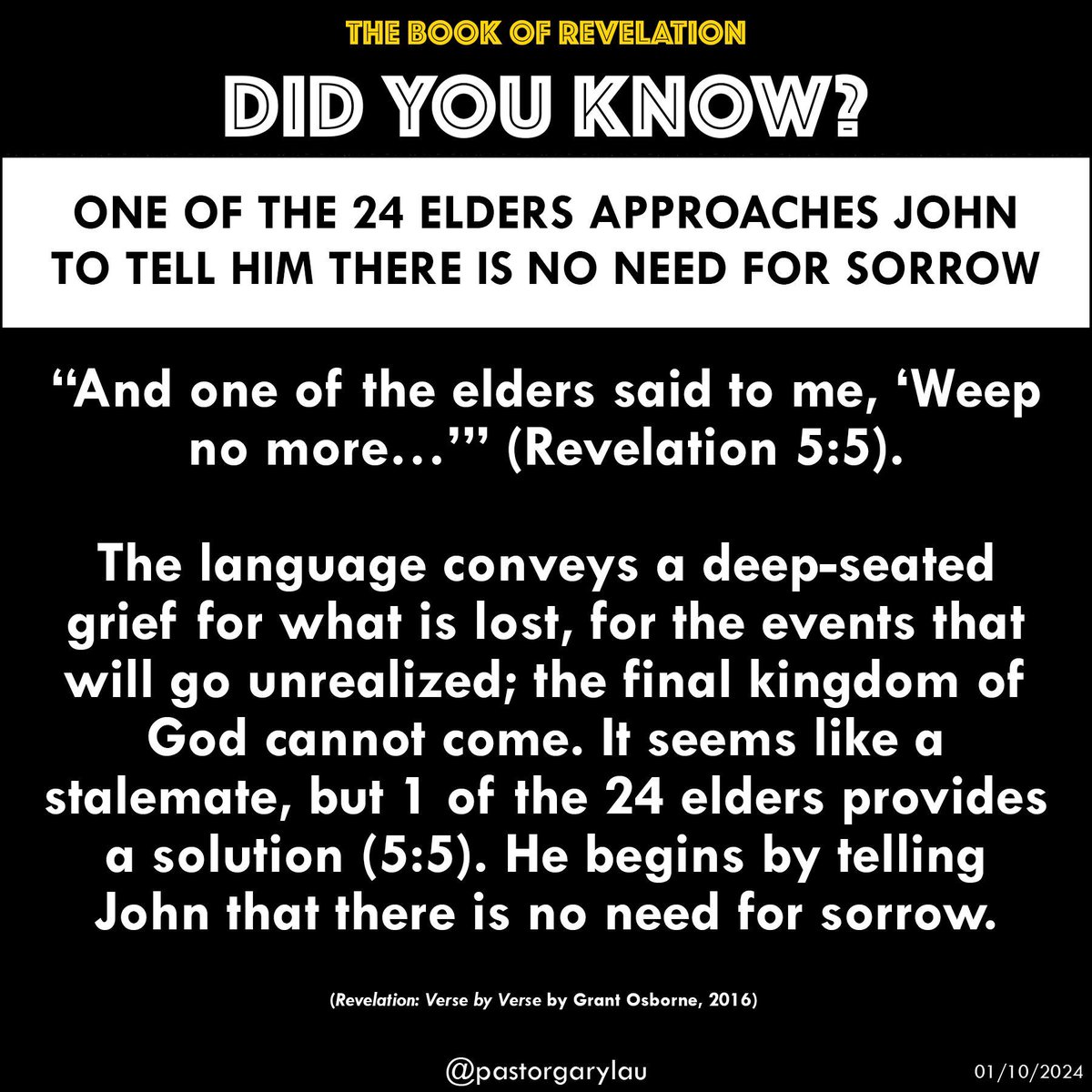 #DidYouKnow #DYK #LearntheBibleFast #Bible #BibleStudy #Christian #Christianity #Scripture #BibleTrivia #Revelation #TheBookofRevelation