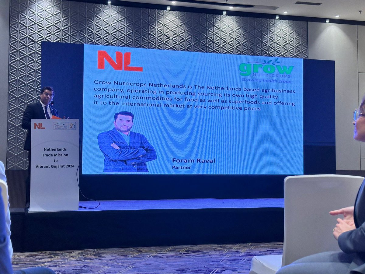 Grow Nutricrops Prestation at #NetworkingDinner organised by Netherlands Business support office yesterday. 

Had a detailed discussions on #Glutenfree products with various business deligates of food Industires.

#GrowNutricrops #NBSO #VibrentGujarat #10thGlobalSummit