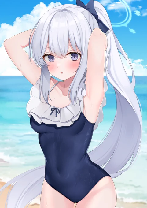 水着ミヤコ  #ブルアカ #BlueArchive #月雪ミヤコ