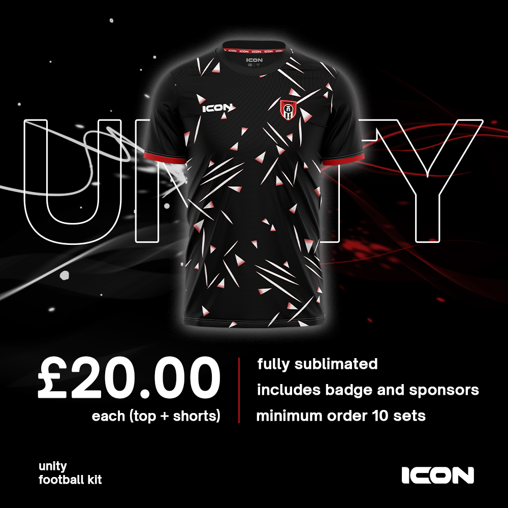Our new Unity Kit design is looking good! 🌟💯

Equip your team with a new look for the new year now with the offer from ICON

DM us or email sales@iconsports.co.uk 📞

#iconsports #iconsportsuk #teamwear #football