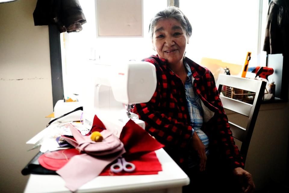 NaskapiNews's tweet photo. Natuashish crafter worries traditional skills are vanishing in the face of modern distractions 

https://t.co/TFliztE9Fd 

Penashue now makes moccasins, hats, skirts, slippers, baby swaddles, among other things, but says the next generation isn't learning like she once did/ https://t.co/v5leC6m26e