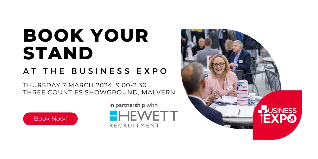 Elevate Your Business in 2024! 🚀 

Book Your Stand NOW for the Business Expo, in partnership with @HewettBiz on March 7th and Boost Your Brand's Visibility! 📈 

Act Fast and Secure Your Spot Today! 🌟💼 

#BusinessExpo2024 #ExpandYourReach #GrowYourNetwork