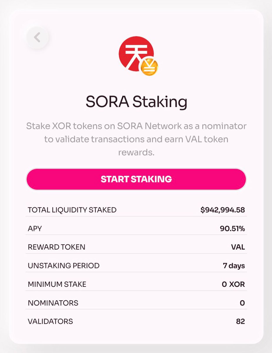 polkaswap's tweet photo. Did you catch our latest update?

Right before we rang in the new year🎆, we've launched $XOR Validator staking 💼 on Polkaswap. Have you had a chance to try it out yet? We'd love to hear what you think!

🎯 https://t.co/U0TqOonUBF - let's get staking!

#staking #validatorstaking #SORA #Polkadot
