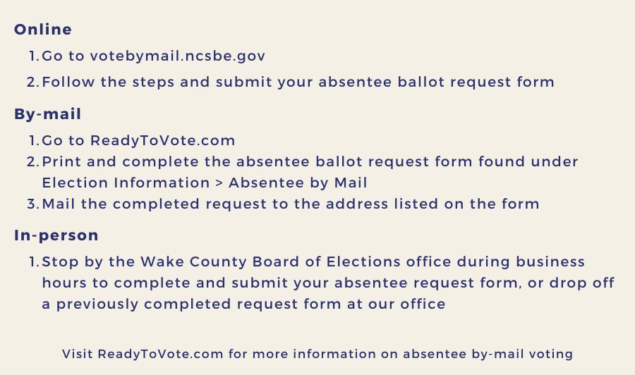 You can now request your absentee ballot for the 2024 Primary! Follow these steps and check out ReadyToVote.com for more info!