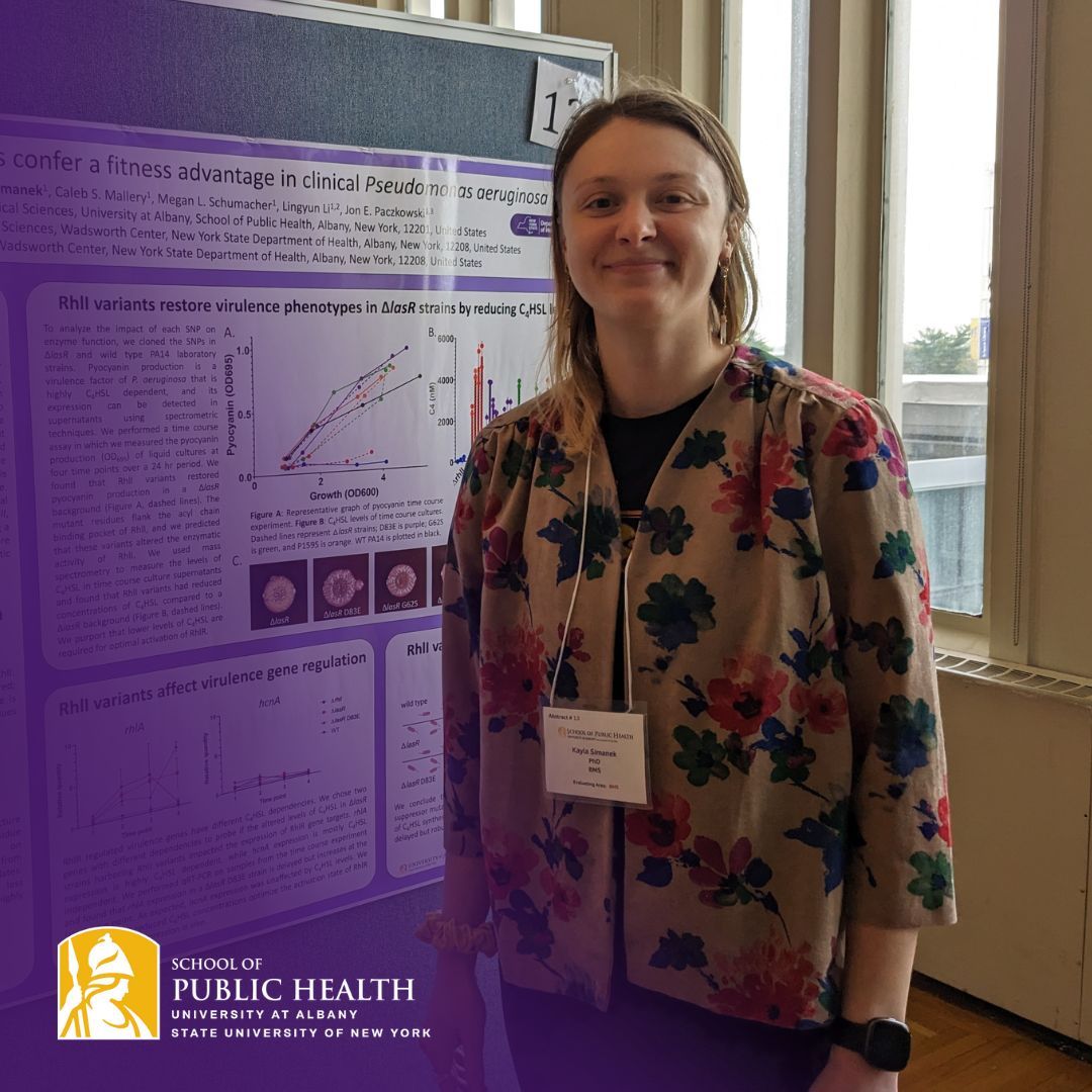 In the Paczkowski lab at the Wadsworth Center, Kayla Simanek helps identify genetic mutations that make bacterial strains isolated from hospital patients more pathogenic. Read more about our students’ research and internship experiences: buff.ly/4aujdSZ