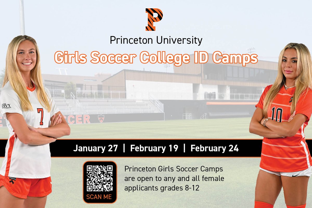 Register today at princetonsportscamps.com/camps/girlssoc… Or scan the QR code