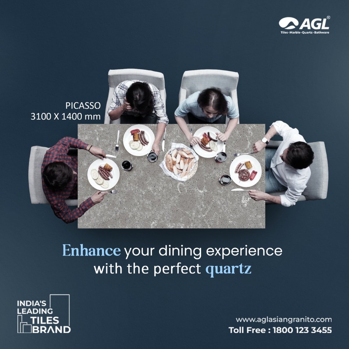AGLTILESWORLD's tweet photo. Step into a world of carefree moments with AGL's extraordinary quartz that goes beyond limits. Explore our collection now for a touch of enchantment!

#AGLTiles #AGL #HarHindustaniKiPasand #LargeSlab #MarbleandGranite #Marble #Quartz #AglMarbleandQuartz https://t.co/ylOMA3lcSo