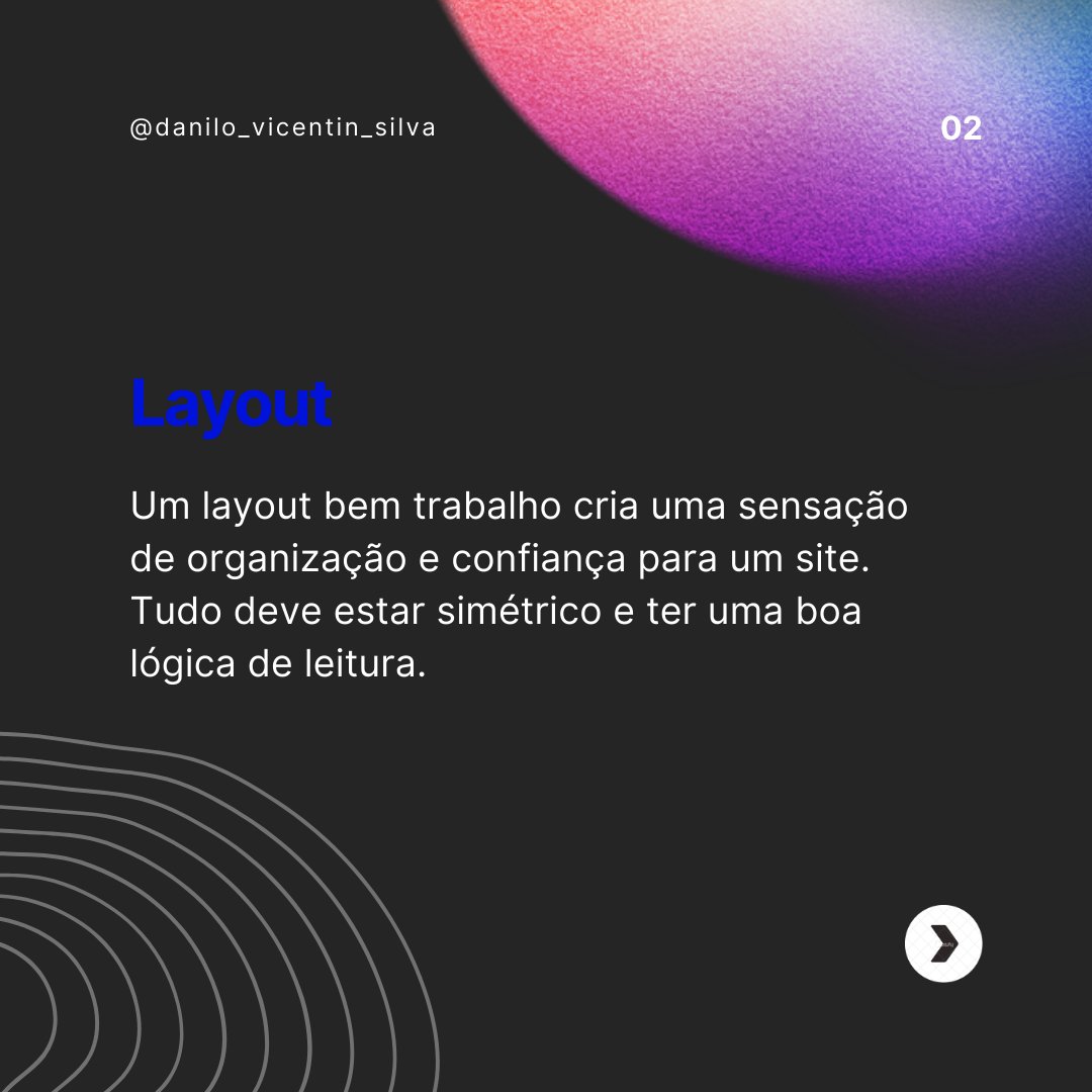 DaniloVicentinS's tweet image. Um Webdesign bem trabalhado é muito importante para o sucesso de um site.
#WebDesignPrinciples #DesignBasics #UserExperienceDesign #WebLayout #ResponsiveDesign #VisualHierarchy #ColorTheoryWebDesign #TypographyDesign #MobileFirstDesign #AccessibilityInDesign