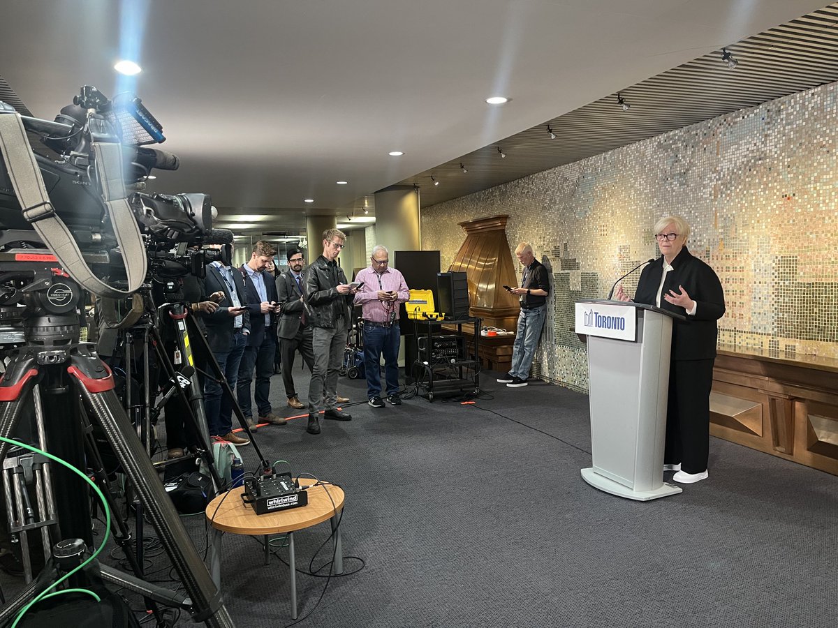 NatalieCTV's tweet photo. Budget Chief Shelley Carroll officially announces the proposed 2024 Toronto budget - which includes a 10.5% residential property tax hike, including the City Building Fund levy. 

What does that mean for the average homeowner? $30 more a month - about $360 more a year. #TOpoli https://t.co/cqz74rSHJX