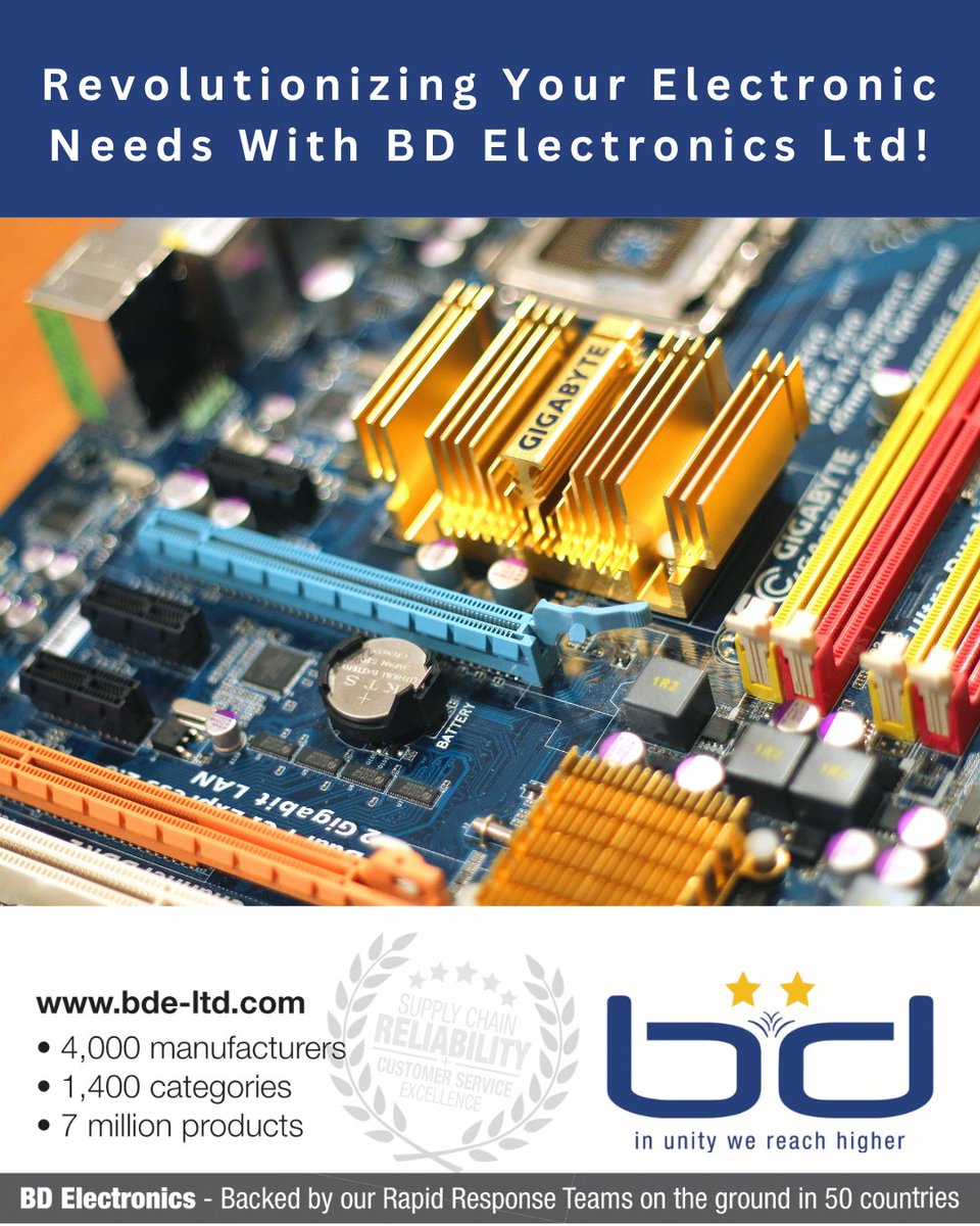 BDElectronics_'s tweet photo. Are you navigating the intricate world of electronic components? Look no further! 

✨ #BDElectronics #ElectronicComponents #InnovationInAction #TechSolutions #FreeQuoteToday ✨

🔗 Request Your Free Quote Now! https://t.co/L2qg0QPUta https://t.co/ZJubXWgRkp