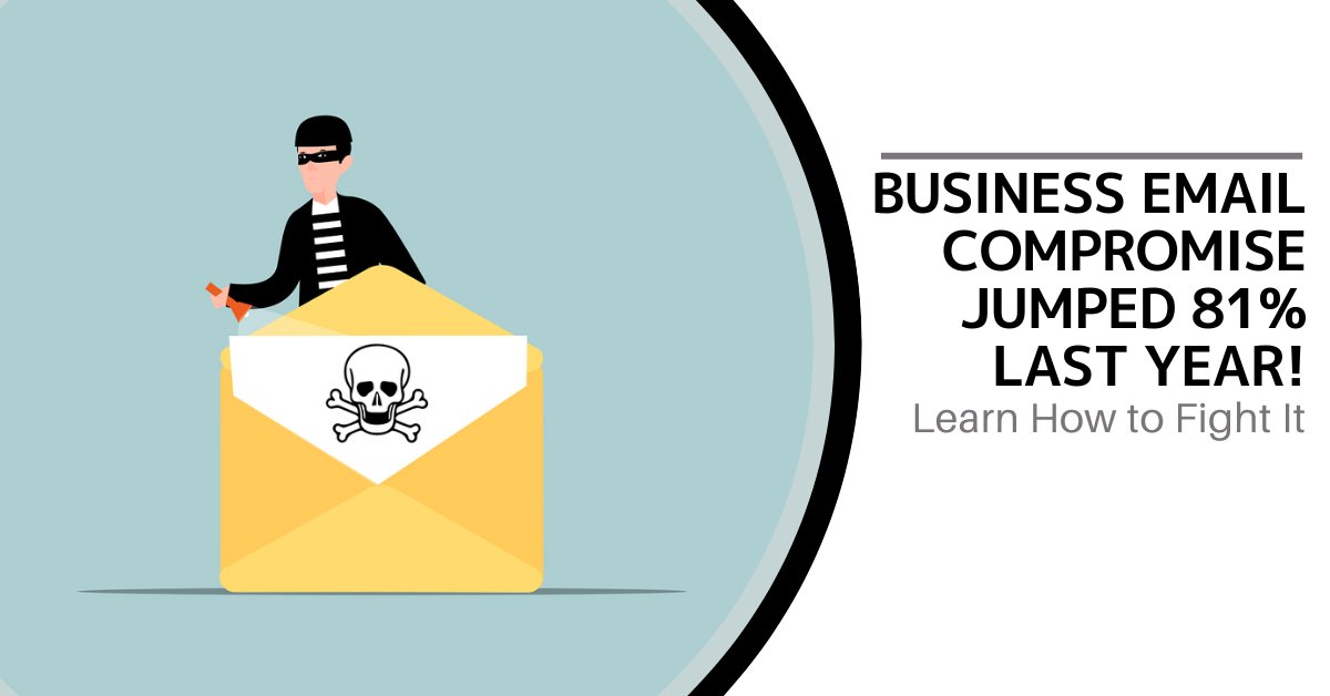 OnwardComputer's tweet photo. Business email compromise (BEC) skyrocketed by 81% last year. Is your business properly protected from this type of nefarious attack? Learn the steps you should take.
Read more: https://t.co/Dax6IZBHSS
#BusinessEmailCompromise #BECAttacks #EmailSecurity #MSP https://t.co/HTi3tozGdn