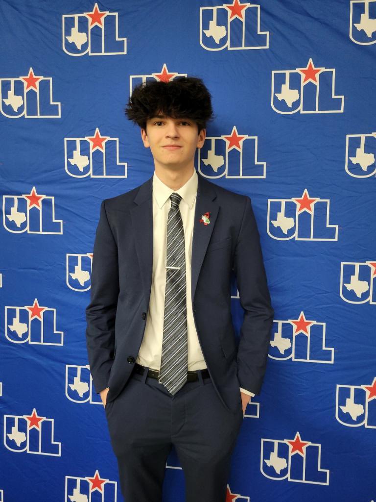 Good luck junior Tyler Phillips in UIL State Congressional Debate!