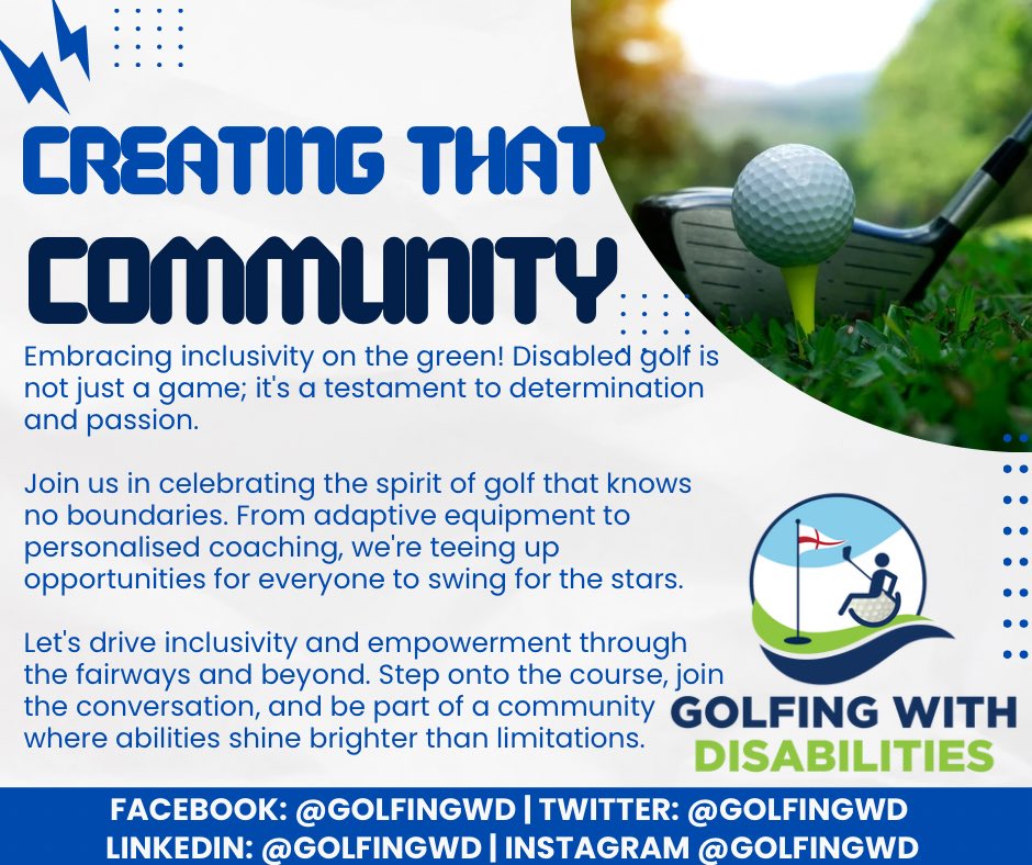 Join the group follow our passion #golfforall #disabledgolf