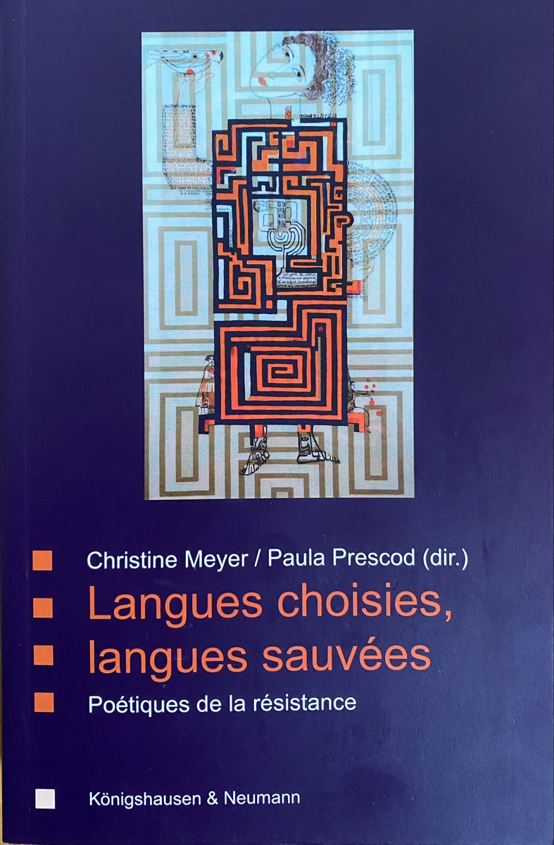 Currently reading -

LANGUES CHOISIES, LANGUES SAUVÉES
Poétiques de la résistance

Eds Christine Meyer, Paula Prescod @koe_neu 

Includes interesting articles on #calypso in #Caribbean anglophone literature &amp; "La poétique de résistance dans l'œuvre tardive d'Édouard Glissant" ...