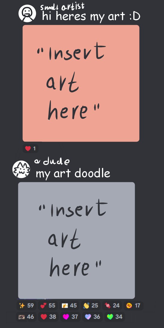 Discord art channels are horrible most of the time its like this