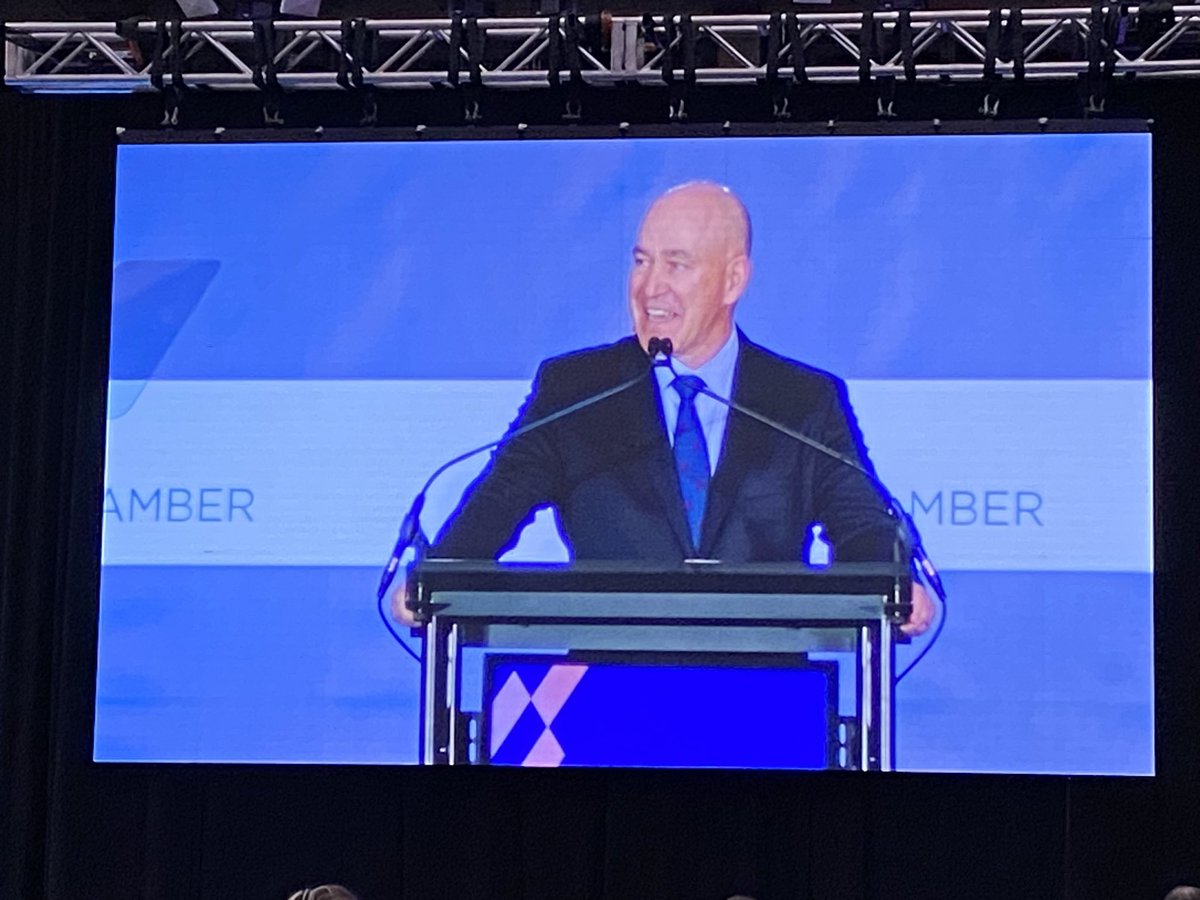 GAChamber's tweet photo. Ed Elkins, 2024 #GAChamber Vice Chairman and Executive VP & CMO for #EggsIssues24 Presenting Sponsor @nscorp, introduces his fireside chat with Georgia Lt. Governor Burt Jones. https://t.co/xuxxYLxiTs