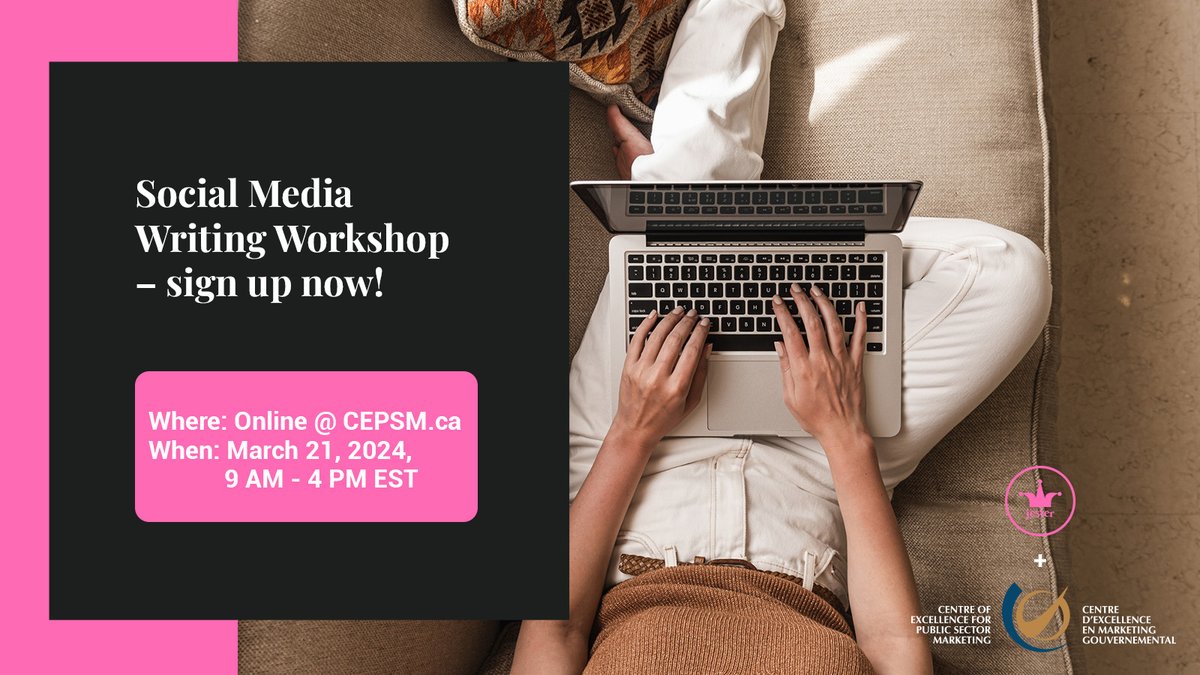 jestercreative's tweet photo. Jester is gearing up for another Social Media Writing workshop with @CEPSM to help you nail your social media presence.

Susan Murphy will be hosting a full-day interactive workshop, and we’d love to see you there!

#Jester #CEPSM #TellaBetterStory
https://t.co/lgCEZKsQMo https://t.co/0SQo0Ka2QY