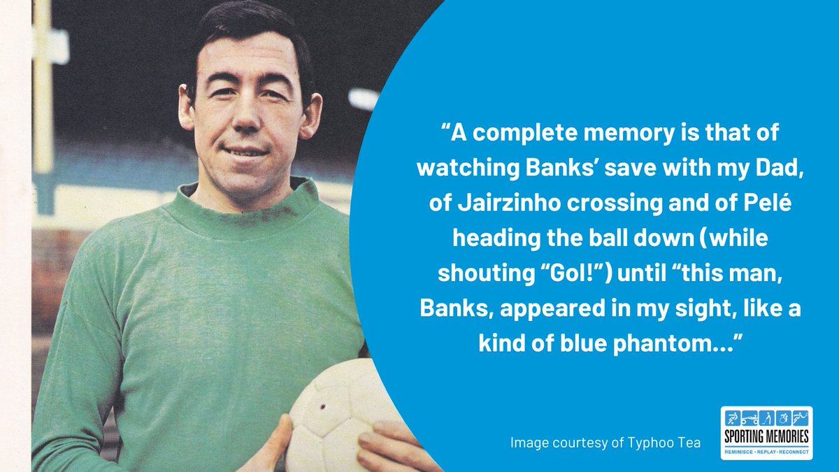 SportsMemNet's tweet photo. Remembering arguably @England's greatest goalkeeper.

Volunteer Peter Bloor reflects on his own memories of Gordon Banks, including watching ‘The Greatest Save’ at home during the 1970 World Cup against Brazil.

Read more from Peter here: https://t.co/dcnjVJ3iSJ https://t.co/Q8g6Rp2jIb