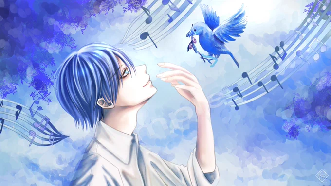 配信用背景を描かせて頂きました!!!  当時 聴覚過敏だった私に、音楽の優しさを教えてくれた方!! あれから沢山の音楽との出会いがありました!! 本当に感謝!!!  #illustration #歌い手MIX師さん絵師さん動画師さんPさんと繋がりたい
