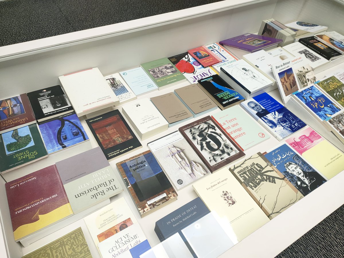 FNMusees's tweet photo. Nous vous invitons, dès aujourd’hui, à venir au Musée Mohammed VI d'art moderne et contemporain explorer une diversité de publications littéraires, d'archives, de peintures et de vidéos qui dévoilent la richesse et la pluralité de l'univers artistique de Laâbi. https://t.co/DhVcgguYs1