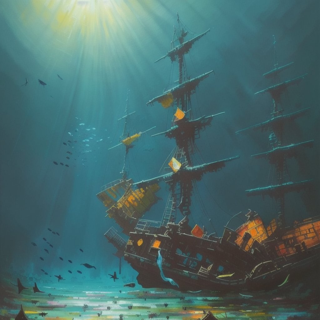 sethparker723's tweet image. Haunting lights
#imbue the night
#weightless through
the ocean's height
A #shipwrecked hull
its closing port
bow upon
the ocean floor
Lockets kept
the portraits lost
blurred with kelp
and ocean gloss
A bold swordfish
meanders by
and bolts toward
an ocean life
#vss365 #poetry #vss